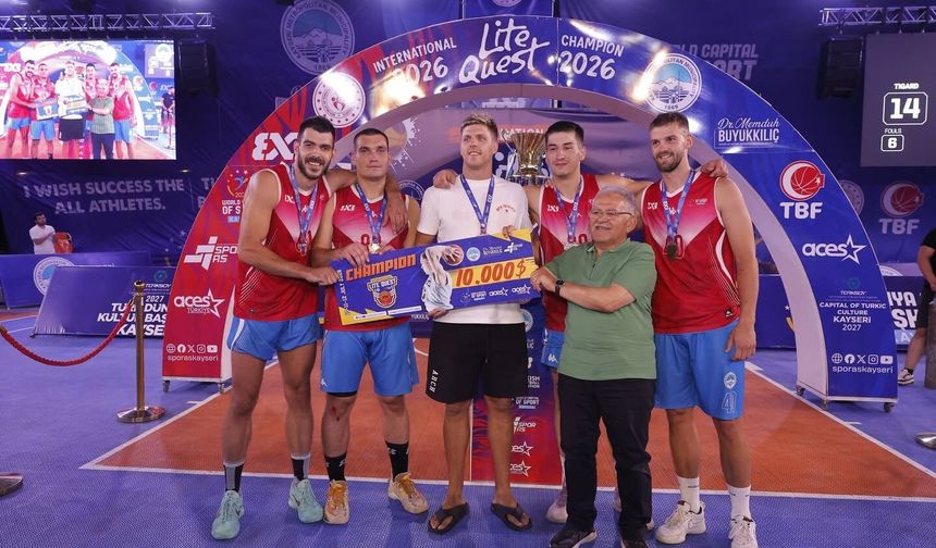 Başkan Büyükkılıç'tan Şampiyonlara Kupa: Fıba 3x3 Lite Quest Sona Erdi