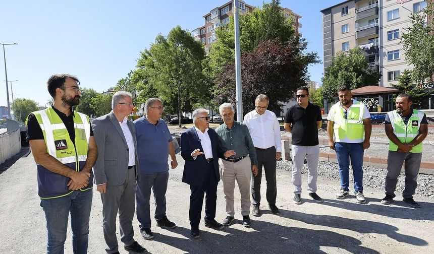 Başkan Büyükkılıç, DSİ-Yeni Sanayi Katlı Kavşağı Projesi’nde İncelemelerde Bulundu