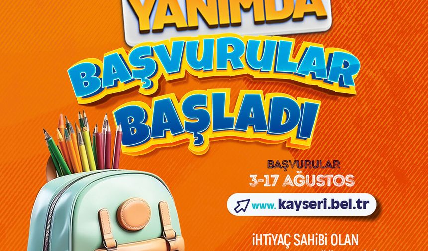 Kayseri Büyükşehir’in 5 Bin TL'lik Eğitim Desteği Başvuruları Başladı