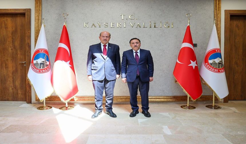 KKTC 5’inci Cumhurbaşkanı Ersin Tatar’dan Vali Çiçek’e Ziyaret