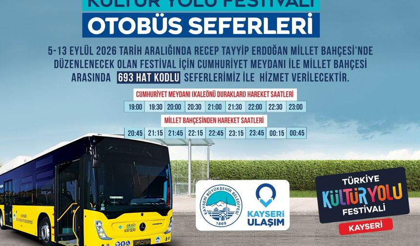 Büyükşehir’den Kültür Yolu Festivali’ne Özel Ulaşım Hizmeti