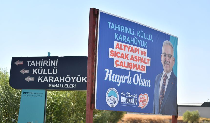 Büyükşehir’den İncesu’ya 109 Milyon TL’lik Dev Ulaşım Yatırımı