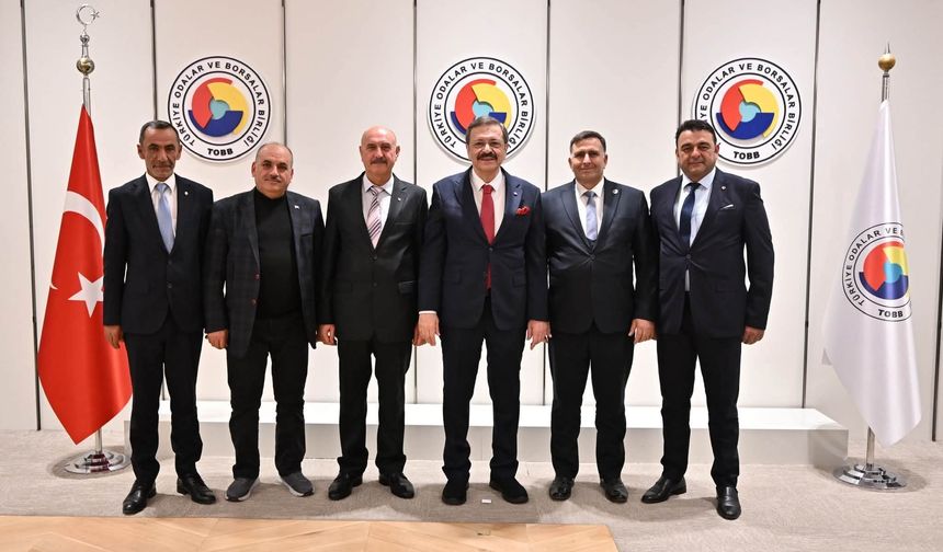 TOBB Başkanı Hisarcıklıoğlu, Bünyan Ticaret Odası’nın Yeni Yönetimini Kabul Etti